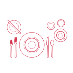 Objects Table Settings Buffet Table Setting Sketch Svg Vector, Free Vectors File